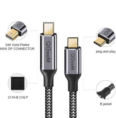 Qgeem QG-UA14 Type-C To Mini Display Port Kablo - 2