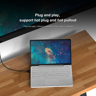 Qgeem QG-UA17 Type-C to VGA Adaptörü Yüksek Çözünürlüklü Dönüştürücü Kablo 1080p 60Hz 1.2 Metre - 5