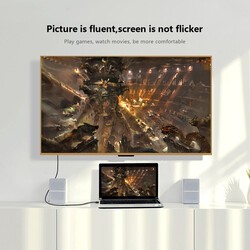 Qgeem QG-UA17 Type-C to VGA Adaptörü Yüksek Çözünürlüklü Dönüştürücü Kablo 1080p 60Hz 1.2 Metre - 6