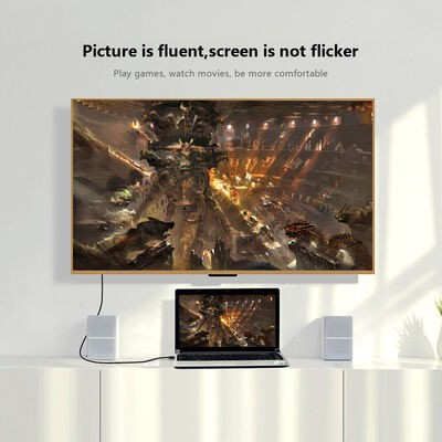 Qgeem QG-UA17 Type-C to VGA Adaptörü Yüksek Çözünürlüklü Dönüştürücü Kablo 1080p 60Hz 1.2 Metre - 6