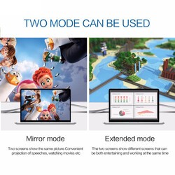 Qgeem QG-UA17 Type-C to VGA Adaptörü Yüksek Çözünürlüklü Dönüştürücü Kablo 1080p 60Hz 1.8 metre - 12