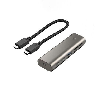 Qgeem QG-UH05 6 İn 1 Type-C Hub 22 Cm - 1