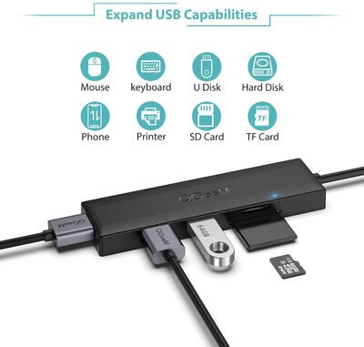 Qgeem QG-UH05 Usb Hub 0.8M - 2
