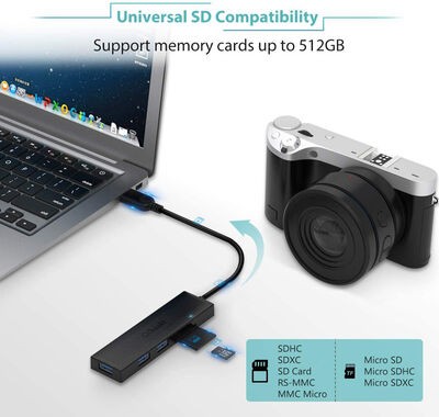 Qgeem QG-UH05 Usb Hub 0.8M - 4