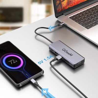 Qgeem QG-UH09 9 in 1 Usb Hub - 5