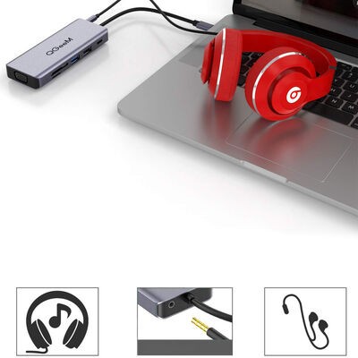 Qgeem QG-UH09 9 in 1 Usb Hub - 7
