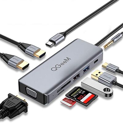 Qgeem QG-UH09 9 in 1 Usb Hub - 1