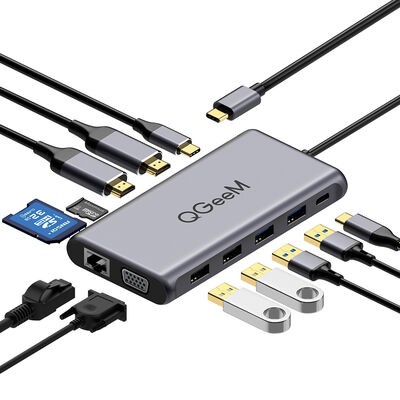 Qgeem QG-UH12-V 12 in 1 Usb Hub - 1