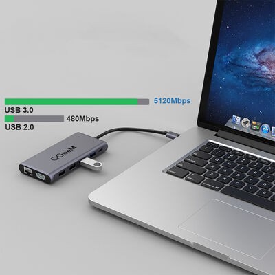 Qgeem QG-UH12-V 12 in 1 Usb Hub - 6