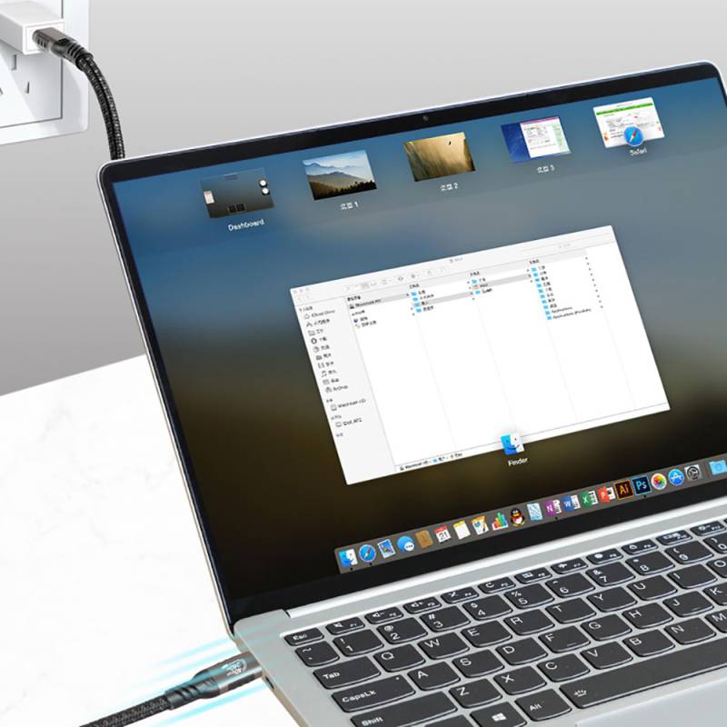 Qgeem QG01 Type-C to Type-C USB4 PD Data Kablosu 240W 40Gbps 8K@60Hz 0.2 Metre - 10