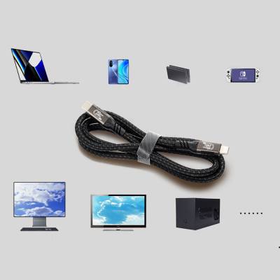 Qgeem QG01 Type-C to Type-C USB4 PD Data Kablosu 240W 40Gbps 8K@60Hz 0.2 Metre - 13