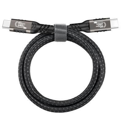 Qgeem QG01 Type-C to Type-C USB4 PD Data Kablosu 240W 40Gbps 8K@60Hz 1 Metre - 8