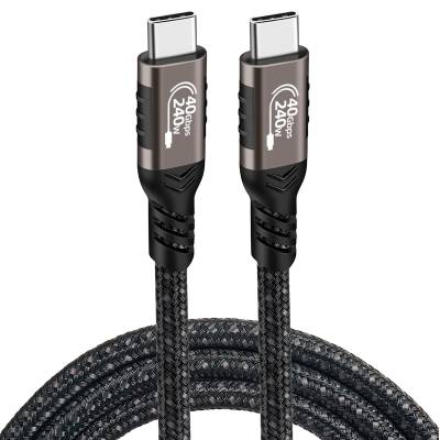 Qgeem QG01 Type-C to Type-C USB4 PD Data Kablosu 240W 40Gbps 8K@60Hz 1 Metre - 4