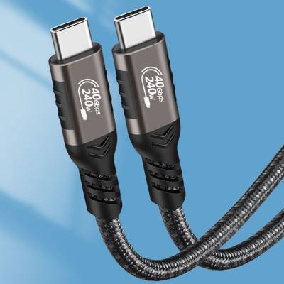 Qgeem QG01 Type-C to Type-C USB4 PD Data Kablosu 240W 40Gbps 8K@60Hz 1 Metre - 14