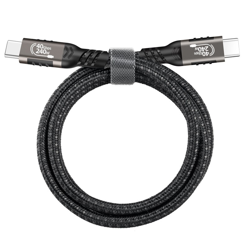 Qgeem QG01 Type-C to Type-C USB4 PD Data Kablosu 240W 40Gbps 8K@60Hz 1.2 Metre - 8