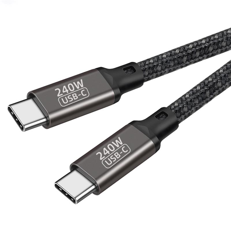 Qgeem QG02 Type-C to Type-C PD3.1 Data Kablosu 240W 480Mbps 3 Metre - 9