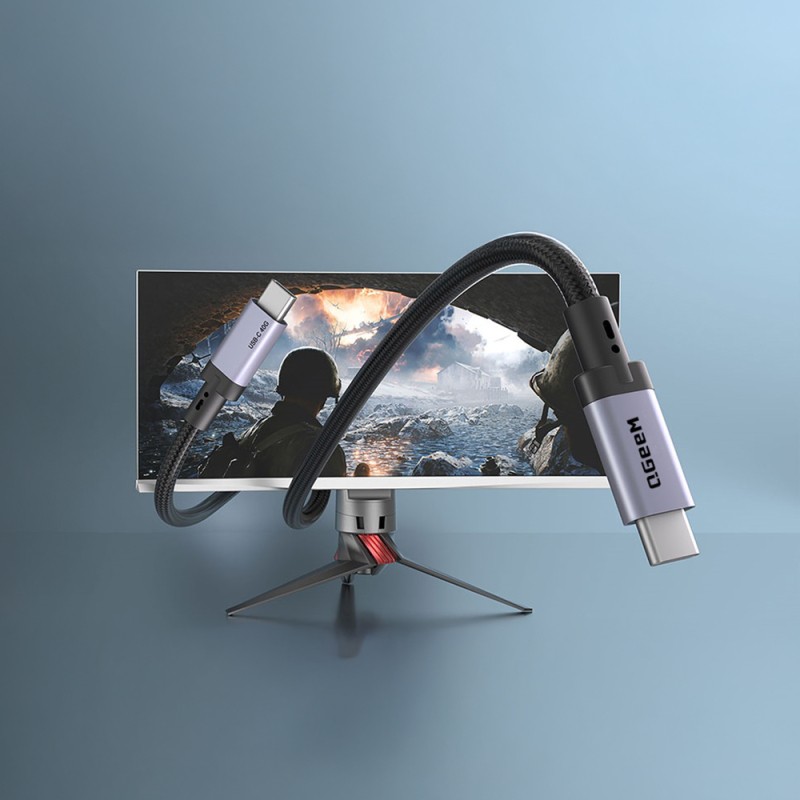 Qgeem QG03 Type-C to Type-C PD 40G 8K@60Hz Data Kablosu 240W 1M - 4