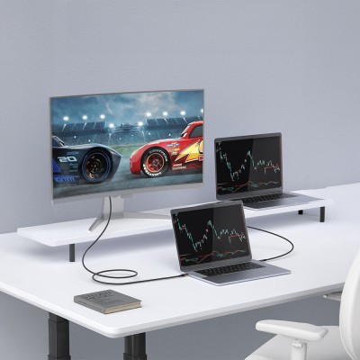 Qgeem QG04 Dijital LED Göstergeli Type-C to Type-C PD 40G 8K@60Hz Data Kablosu 240W 1M - 4