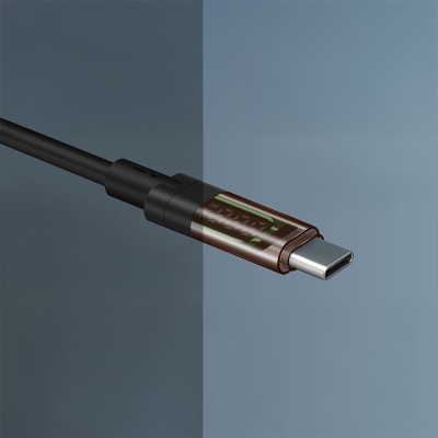 Qgeem QG04 Dijital LED Göstergeli Type-C to Type-C PD 40G 8K@60Hz Data Kablosu 240W 1M - 9