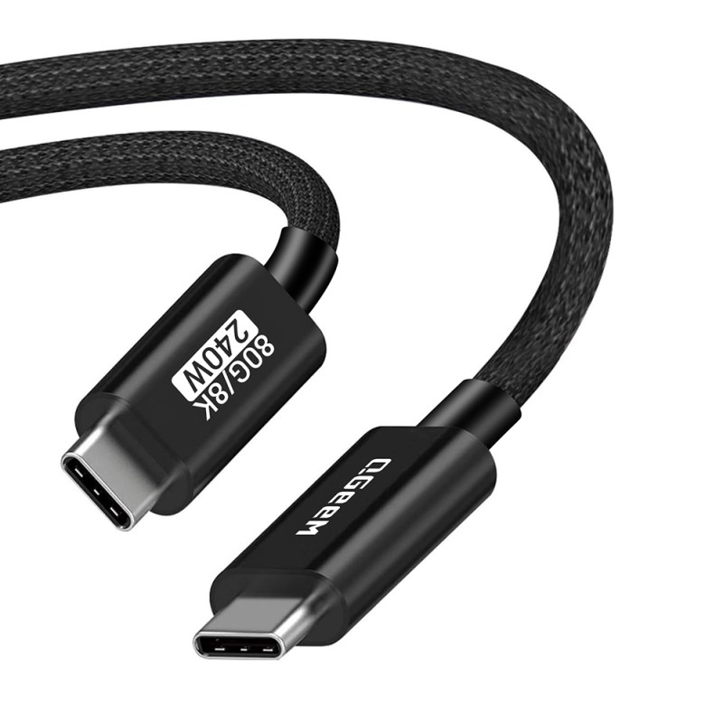 Qgeem QG05 Type-C to Type-C USB5 PD Data Kablosu 240W 80Gbps 8K@60Hz 1.2 Metre - 3