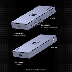 Qgeem T4803 Thunderbolt 4 Mini Dock - 2