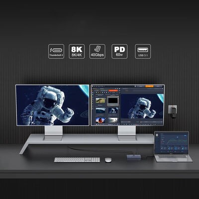 Qgeem T4803 Thunderbolt 4 Mini Dock - 3