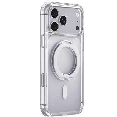 Raptic Air Stand Series Case for Apple iPhone 18 Pro Max – M-Safe Charging Compatible, Mirrored Back, with Kickstand - 3