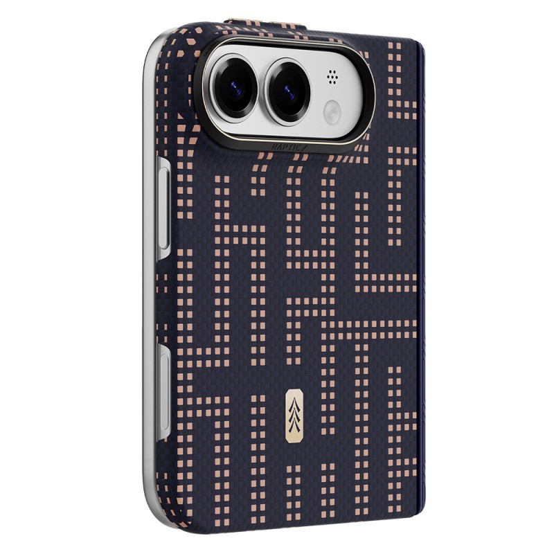 Raptic Aramid SkinPro Grid Series Carbon Cover for Apple iPhone Duo – MagSafe Compatible - 9