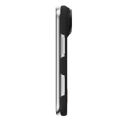 Raptic Aramid SkinPro Rise Series Carbon Cover with 24K Gold Plating and MagSafe Charging Support for Apple iPhone Duo - 2