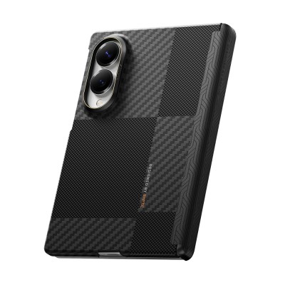 Raptic Aramid SkinPro Series Carbon Cover for Galaxy Z Fold 8 with Metal Camera Frame and M-Safe Charging Compatibility - 2