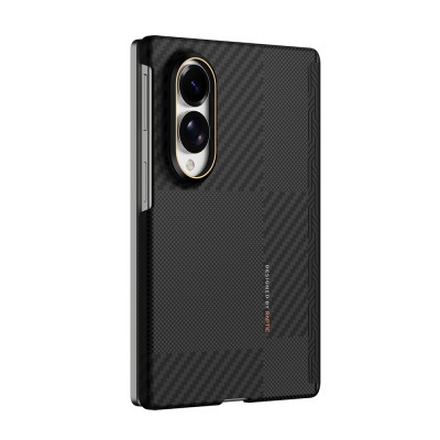 Raptic Aramid SkinPro Series Carbon Cover for Galaxy Z Fold 8 with Metal Camera Frame and M-Safe Charging Compatibility - 5