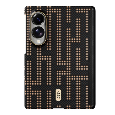 Raptic Aramid SkinPro Series Carbon Cover with M-Safe Charging for Galaxy Z Fold 8 - 9