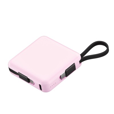 Raptic Lightning and Type-C Cable Hanging Powerbank with Digital LED Indicator 5000mAh Compact and Portable Design - 12