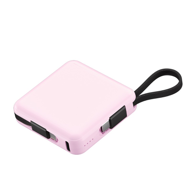 Raptic Lightning ve Type-C Kablolu Dijital LED Göstergeli Askılı Powerbank 5000mAh Kompakt ve Taşınabilir Tasarım - 12