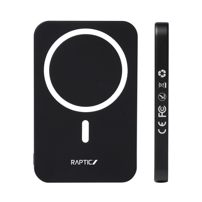 Raptic S4 Aramid-Skin Ultra Thin 600D Powerbank 15W 5000mAh with M-safe Charging - 4
