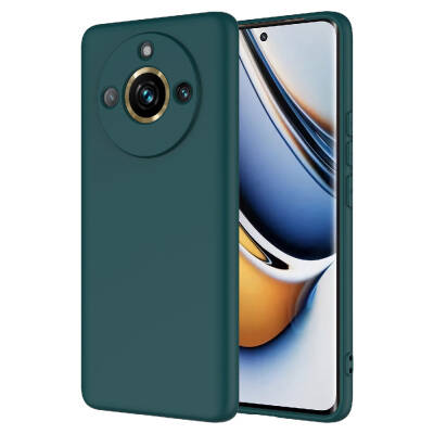 Realme 11 Pro Plus Kılıf Zore Mara Lansman Kapak Koyu Yeşil