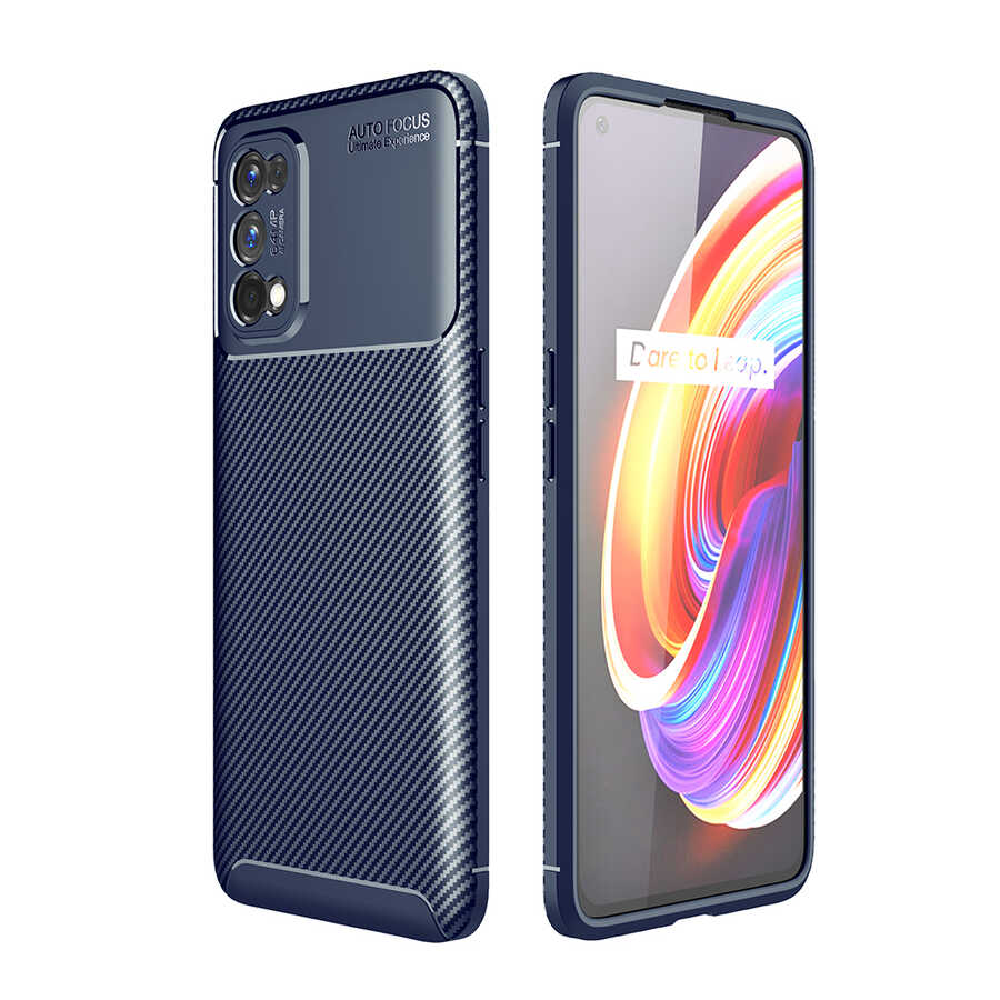 Realme 7 Pro Kılıf Zore Negro Silikon Kapak - Lacivert