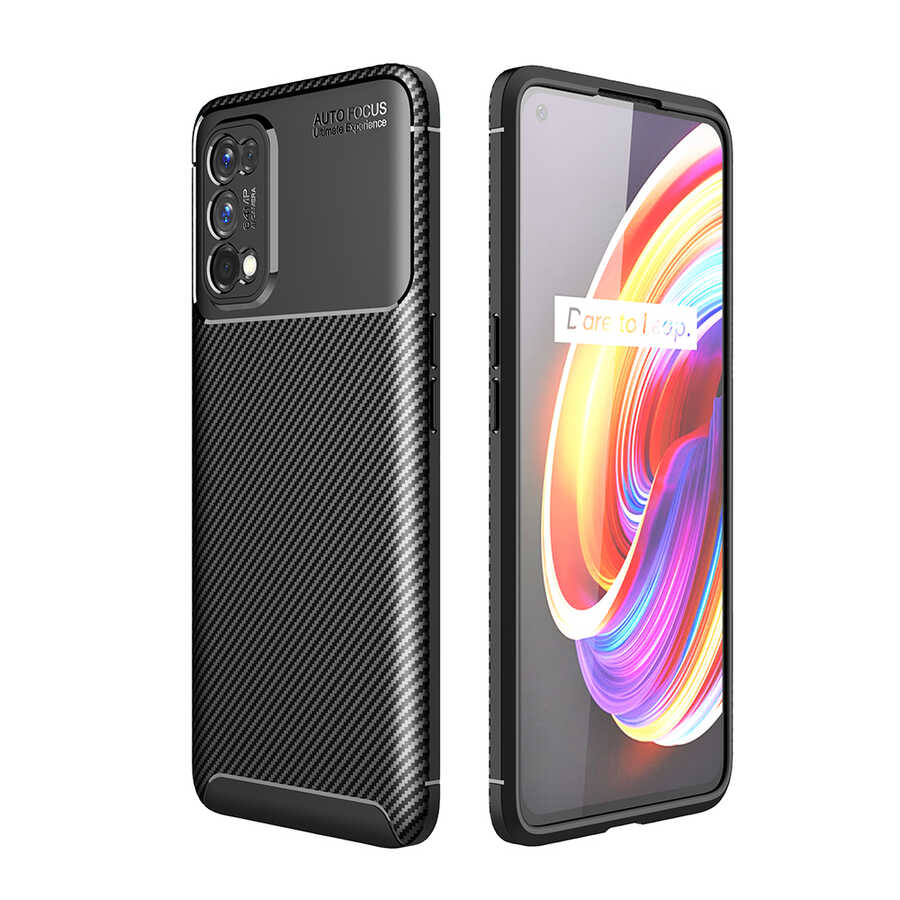 Realme 7 Pro Kılıf Zore Negro Silikon Kapak - Siyah