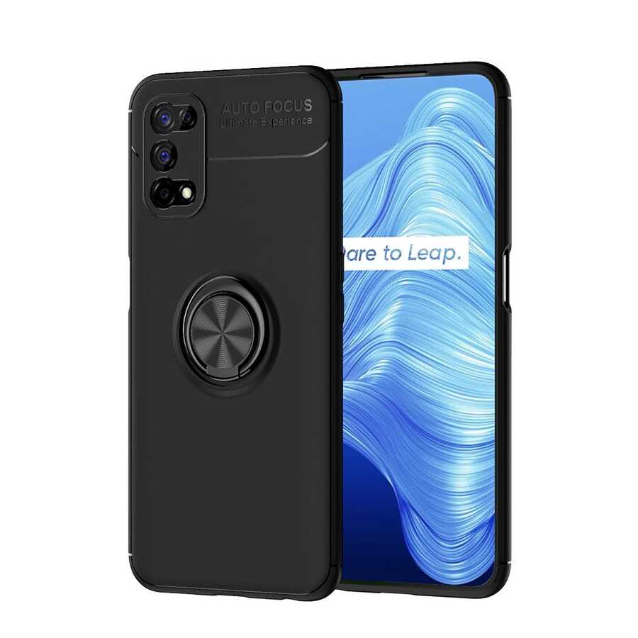 Realme 7 Pro Kılıf Zore Ravel Silikon Kapak - Siyah