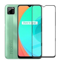 Realme C11 Zore Kenarları Kırılmaya Dayanıklı Cam Ekran Koruyucu - Zore