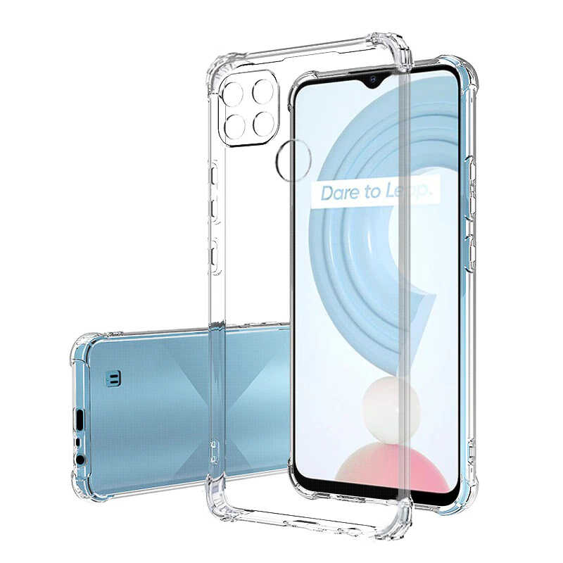 Realme C21Y Kılıf Zore 2mm Anti Shock Silikon - Renksiz