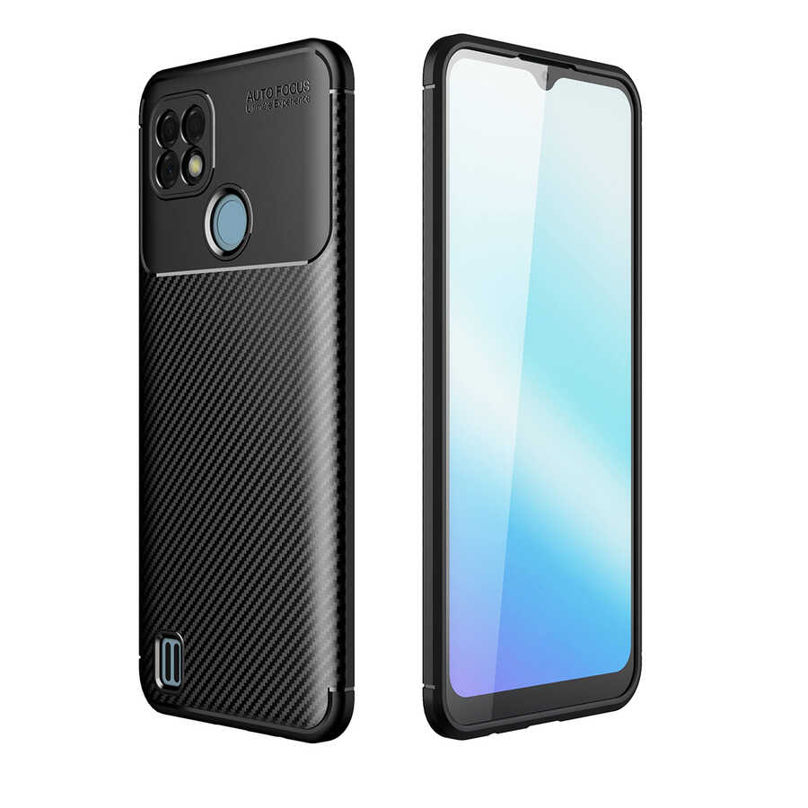 Realme C25 Kılıf Zore Negro Silikon Kapak - Siyah