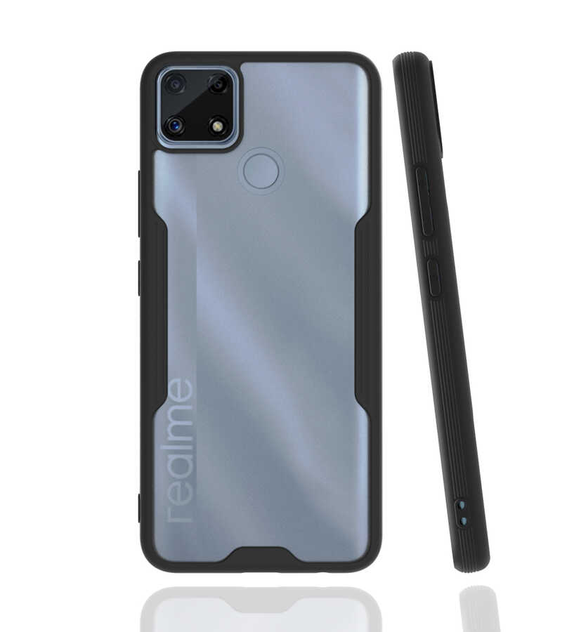 Realme C25 Kılıf Zore Parfe Kapak - Siyah