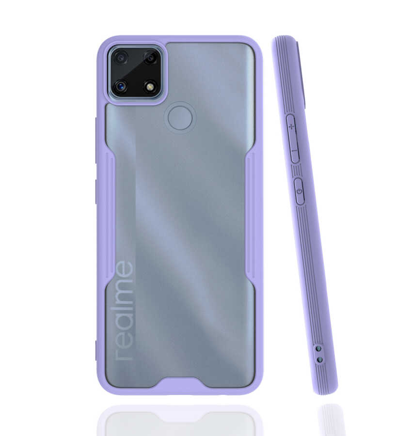 Realme C25 Kılıf Zore Parfe Kapak - Mor