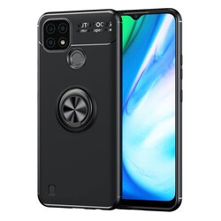 Realme C25 Kılıf Zore Ravel Silikon Kapak Siyah