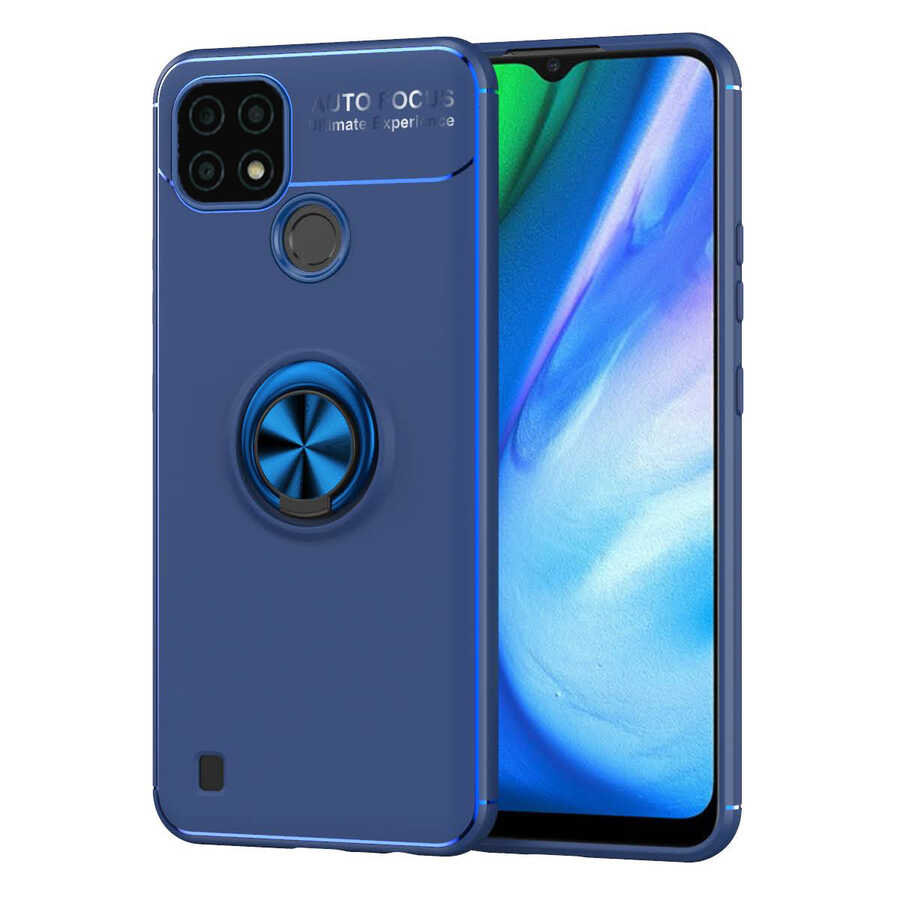 Realme C25 Kılıf Zore Ravel Silikon Kapak - Mavi