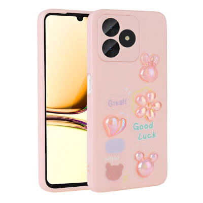Realme C53 Case Relief Figured Shiny Zore Toys Silicone Cover - Zore