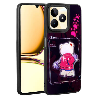Realme C53 Case Shining Embossed Zore Amas Silicone Cover Iconic Figure - Zore