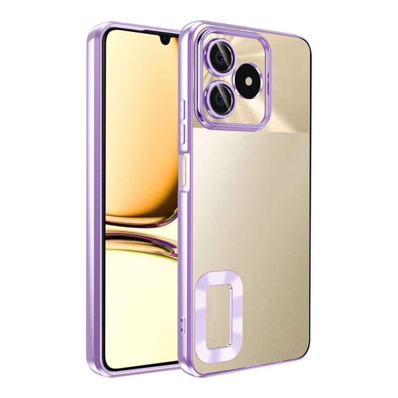 Realme C53 Kılıf Kamera Korumalı Logo Gösteren Zore Omega Kapak - 5