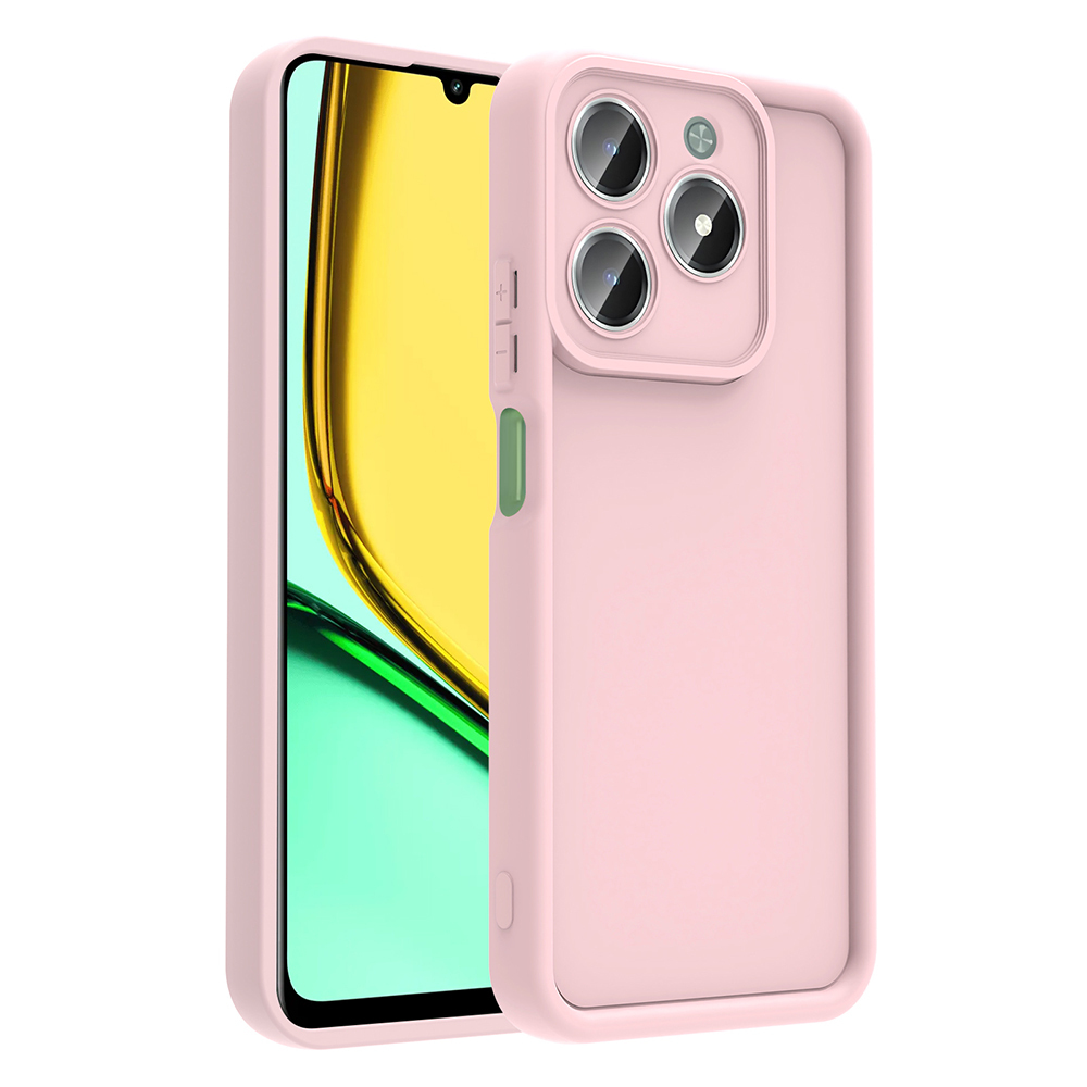 Realme C61 Kılıf Kamera Korumalı NXXA Ananas Kapak - Pembe